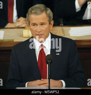 Washington, DC Le Capitole Le Président George Bush donne son état de l'Union. 2 février 2005 Crédit : Patsy Lynch/MediaPunch Banque D'Images