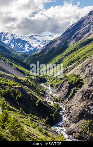 Ascencia Rio ; Parc National Torres del Paine, Chili Banque D'Images