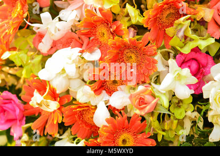 De belles fleurs pour fond de scène de mariage Banque D'Images