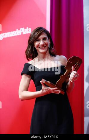 Malena Alterio assiste à la remise des Prix 2017 Prix Fotogramas cinéma Magazine, Prix Fotogramas de Plata 2017, le 26 février 2017 à Madrid, Espagne. Photo : Oscar J. Barroso / AFP7 Cordon Cordon Crédit : Presse Presse/Alamy Live News Banque D'Images