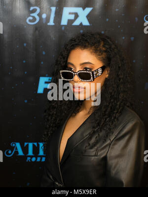 Atlanta, USA. Feb 26, 2018. Ayanis participe à 'Atlanta Robbin' saison' Atlanta Premiere at Starlight Six dur dans le 26 février 2018 à Atlanta, Géorgie. Crédit : l'accès Photo/Alamy Live News Banque D'Images