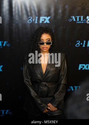 Atlanta, USA. Feb 26, 2018. Ayanis participe à 'Atlanta Robbin' saison' Atlanta Premiere at Starlight Six dur dans le 26 février 2018 à Atlanta, Géorgie. Crédit : l'accès Photo/Alamy Live News Banque D'Images