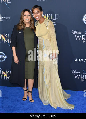 Los Angeles, USA. Feb 26, 2018. Eva Longoria & Meagan bon à la première de 'une ride dans le temps" au El Capitan Theatre Photo : Sarah Stewart Crédit : Sarah Stewart/Alamy Live News Banque D'Images