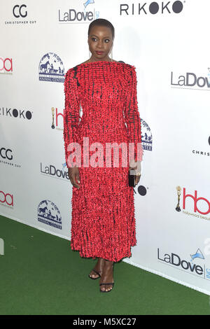 Los Angeles, Californie. Feb 25, 2018. Danai Gurira assiste à la 4ème Beauty Awards à Hollywood Hollywood Avalon le 25 février 2018 à Los Angeles, Californie. | Verwendung weltweit Credit : dpa/Alamy Live News Banque D'Images