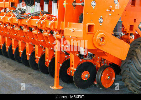 Les machines agricoles. Semoir à disques. Banque D'Images