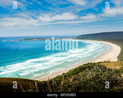 Tautuku Bay de la Florence Hill Lookout. L'île du sud de Nouvelle-Zélande. Banque D'Images