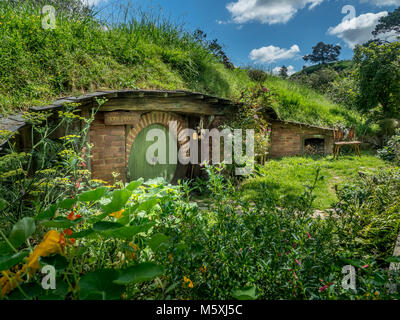 Hobbiton, Nouvelle-Zélande Banque D'Images