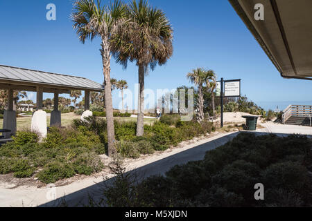 Jekyll Island, Géorgie Randonnée pédestre et de vélo Banque D'Images