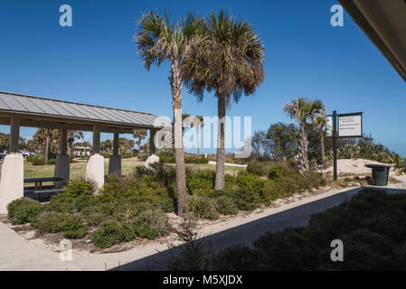 Jekyll Island, Géorgie Randonnée pédestre et de vélo Banque D'Images