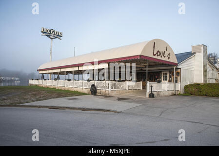 Love's Seafood & Steak Restaurant à Savannah en Géorgie, USA Banque D'Images