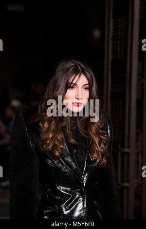 Malan Breton18 AW show. Quelques modèles sur la piste. Freemasons Hall. La Semaine de la mode de Londres.  !7 Février 2018 Banque D'Images