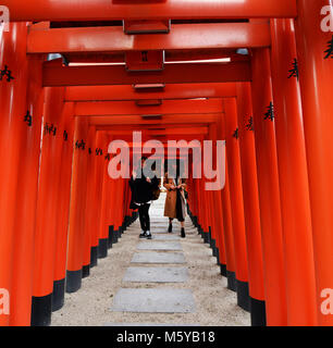 La colorée Kushida Shrine à Hakata, Fukuoka, Japon. Banque D'Images