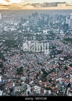 Jakarta, Indonésie, drone photographie Banque D'Images