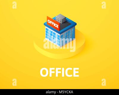 L'icône de bureau, isométrique isolé sur un fond de couleur Illustration de Vecteur