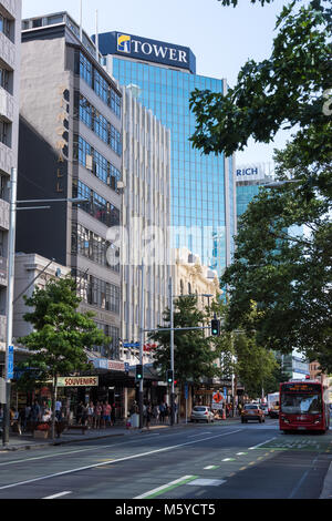 Zone commerçante, Auckland, île du Nord, Nouvelle-Zélande Banque D'Images