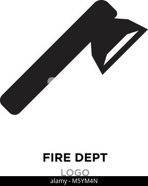 Fire dept logo, illustration vectorielle, axe isolé sur l'icône Historique Illustration de Vecteur