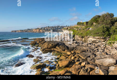 Côte de Bondi à Bronte à pied, Sydney, New South Wales, Australia Banque D'Images