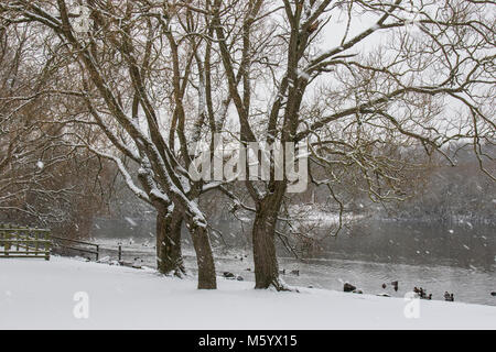 Pennington Flash dans la neige Banque D'Images