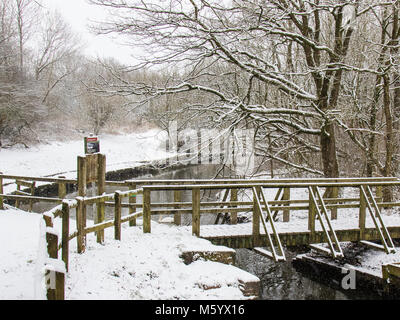 Pennington Flash dans la neige Banque D'Images