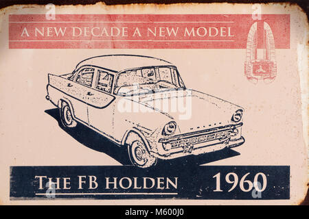 Historique ancienne General Motors Holden Annonces de voitures, de l'Australie Banque D'Images