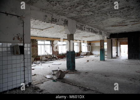 Union soviétique Abondoned Skrunda ville militaire Banque D'Images