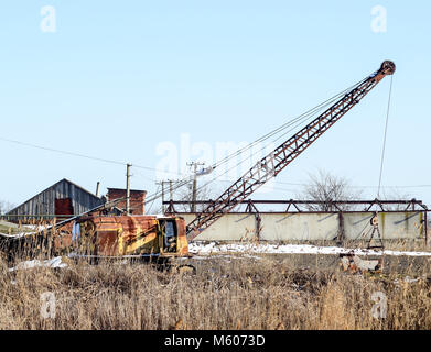 Ancienne carrière près de la dragline Banque D'Images