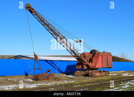 Ancienne carrière près de la dragline Banque D'Images