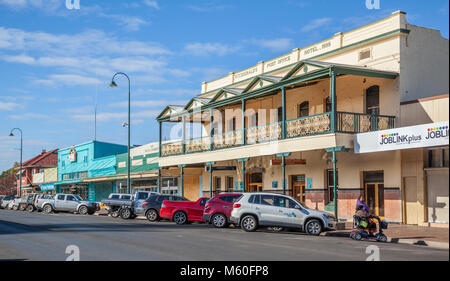 L'Australie, le nord-ouest de la Nouvelle-Galles du Sud, Bourke, Fitzgerald's Hotel Bureau de poste a été construit en 1888 et connu sous le nom de Paddy Fitz quand Fitzgerald et ses fami Banque D'Images