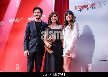 Malena Alterio recives le Magazine cinema awards 2017 Prix Fotogramas, Prix Fotogramas de Plata 2017, le 26 février 2017 à Madrid, Espagne. Photo : Oscar J. Barroso / AFP7 Cordon Press Banque D'Images