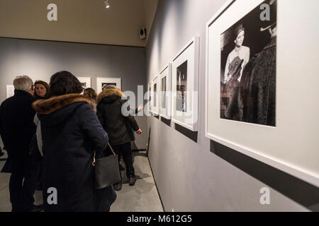 Italie Turin Palazzo Chiablese 27 février 2018 - Inauguration de l'exposition avec 250 images créé par Frank Horvat, avec 30 autres images prises de sa collection privée. L'exposition du 28 février au 20 mai dans le Chiablese Halls - illustre le chemin pris par le grand photographe à travers l'évolution de langage photographique et ses techniques. Banque D'Images