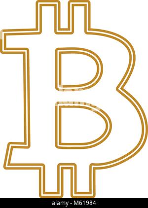 Symbole des BITCOINS ISOLATED ON WHITE BACKGROUND VECTOR ILLUSTRATION Illustration de Vecteur
