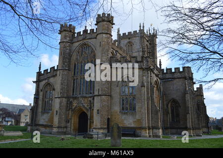 Bartholemews, église St Montséret, Somerset sur une journée de la fin de l'hiver Banque D'Images