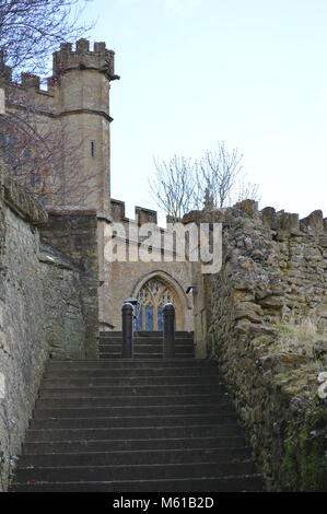 Bartholemews, église St Montséret, Somerset sur une journée de la fin de l'hiver Banque D'Images