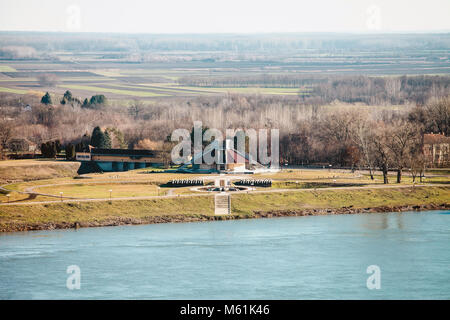 Batina, Croatie monument mémorial de la Seconde Guerre mondiale et plus bloodest 2 bataille sur le sol yougoslave - Bataille de Batina (1944). Près de Danube Banque D'Images