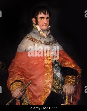 FRANCISCO JOSÉ DE GOYA Y LUCIENTES (1746-1828), th Command 18/19ème siècle, l'Espagne, l'espagnol, Retrato del Rey Fernando VII de España (1784-1833) - Portrait du roi Ferdinand VII d'Espagne (1784-1833). Banque D'Images