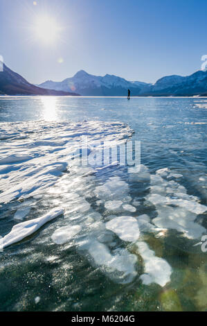 Le Lac Abraham Frozen Bubbles Banque D'Images