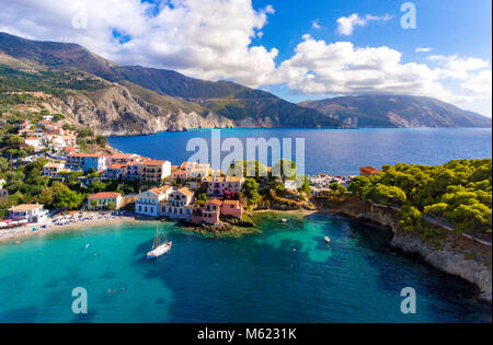 Drakaina Assos Village en Grèce Banque D'Images