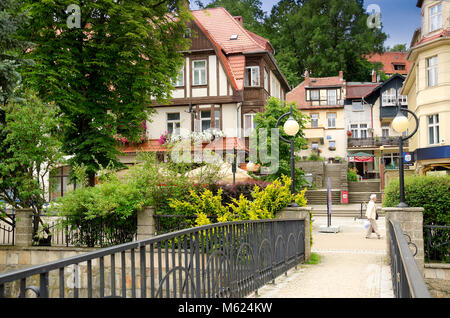 Polanica (all. : Altheide-Bad), ville thermale en province de Basse Silésie, Pologne, l'Europe. Banque D'Images