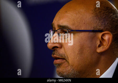 Harlem Desir parle à Lyon, France Banque D'Images