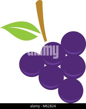 Modèle de conception de logo raisins Vector Illustration de Vecteur