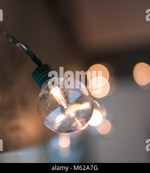 Close up d'une ampoule électrique utilisé pour les décorations. Banque D'Images