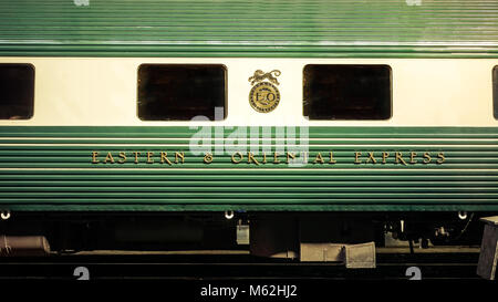 BangkokI, THAÏLANDE - 13 Février, 2018 : l'Eastern & Oriental Express Trains De Luxe,Bangkok à Singapour en Hua Lamphong railway station Banque D'Images