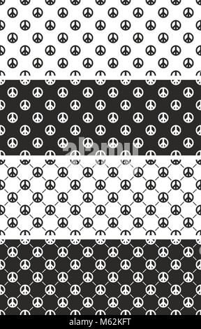 Signe de Paix à un jeu de motifs Illustration de Vecteur