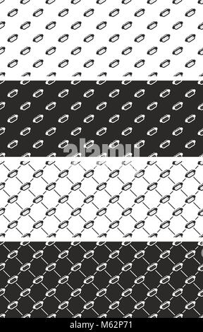 Hot Dog jeu de motifs sans couture Illustration de Vecteur