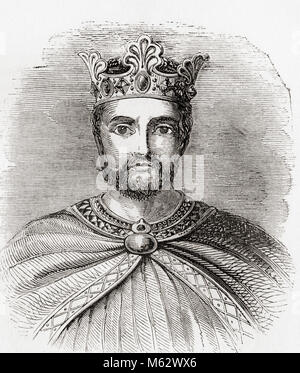 Richard I, alias Richard Coeur de Lion et de Richard Coeur de Lion, 1157 - 1199. Roi d'Angleterre. À partir de la vieille Angleterre : A Pictorial Museum, publié 1847. Banque D'Images