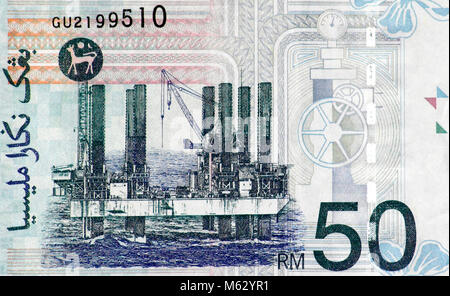 La Malaisie cinquante 50 Ringgit Bank Note Banque D'Images