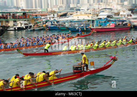 Dragon Boat Race, de Shau Kei Wan, Hong Kong Island, Hong Kong, Chine Banque D'Images