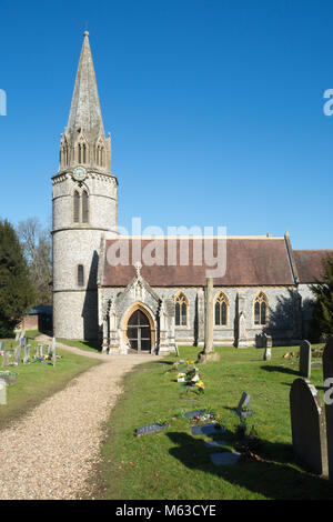 Église de Welford Saint Grégoire à Welford Park country estate en Berkshire, Royaume-Uni Banque D'Images