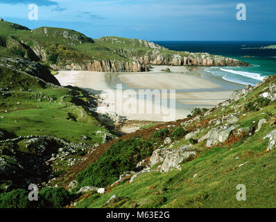 Sangobeg sands, sur la côte nord de Sutherland près de Durness, Highland, Scotland Banque D'Images