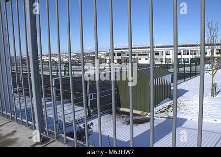 Baltimore, West Cork, Irlande. 28 Février, 2018. Les écoles locales obligés de fermer en raison de la météo. Credit : aphperspective/Alamy Live News Banque D'Images